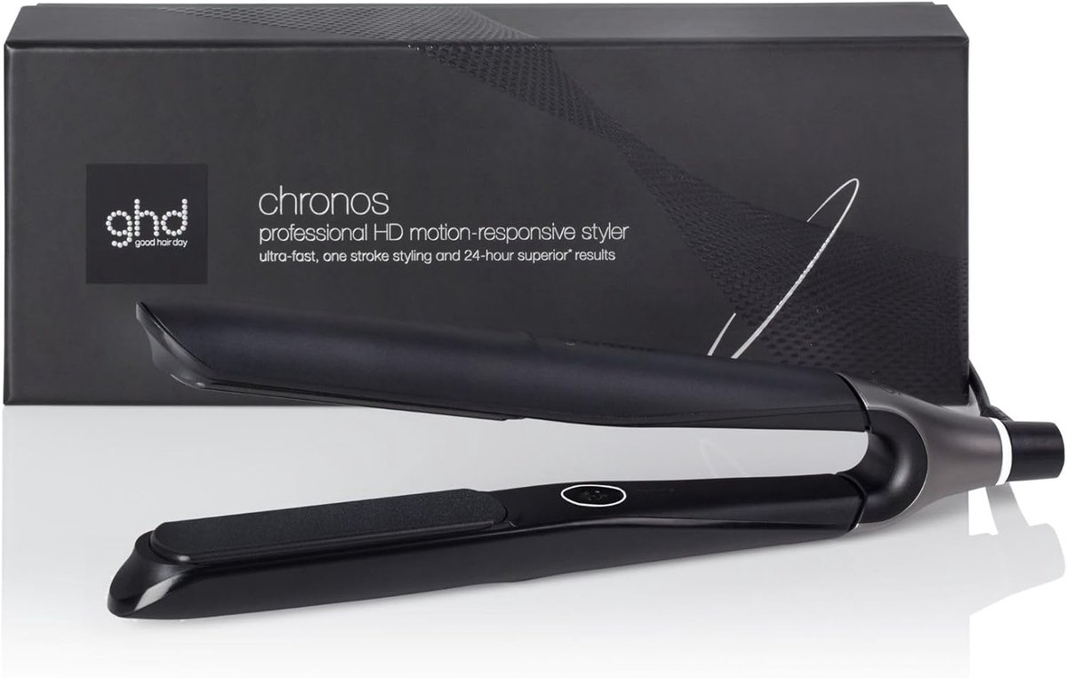 SnelShoppen - Stijltang voor Alle Haartypes - GHD Chronos Styler - 3x Sneller - HD-Motion Technologie - Zwart - Perfect voor Feest en Dagelijks Gebrui
