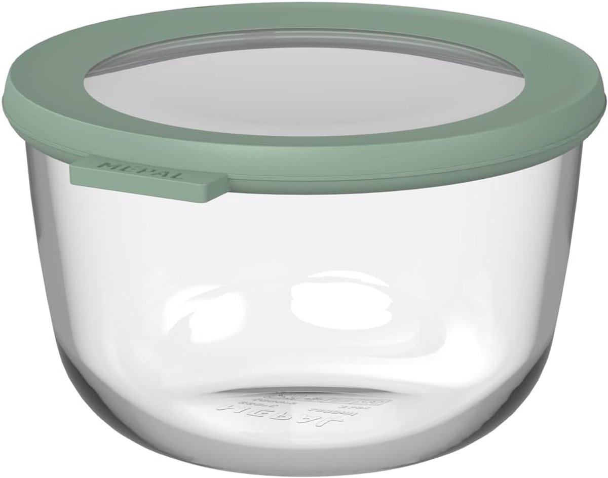 Thijox - Glazen Vershouddoos Rond Cirqula, 1000 ml, Hittebestendig Tot 550 °C, Meal Prep Bakjes Voor Oven, Magnetron, Vriezer En Vaatwasser, Nordic Sa