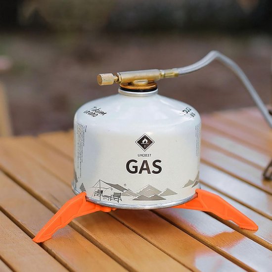 Opvouwbare Gasblik Houder - Driepoot Brandstofhouder voor Campingkooktoestel - Stabiele Gas Canister Stand voor Outdoor Koken — afbeelding 4