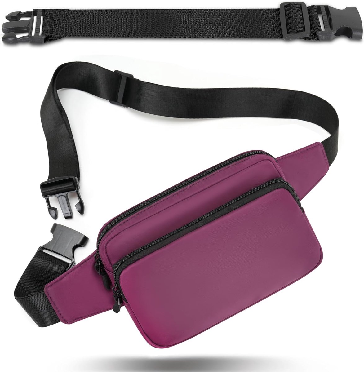 Heuptas met 30cm verlengde riem - zwart - voor wandelen, klimmen en fietsen - unisex - SnelShoppen