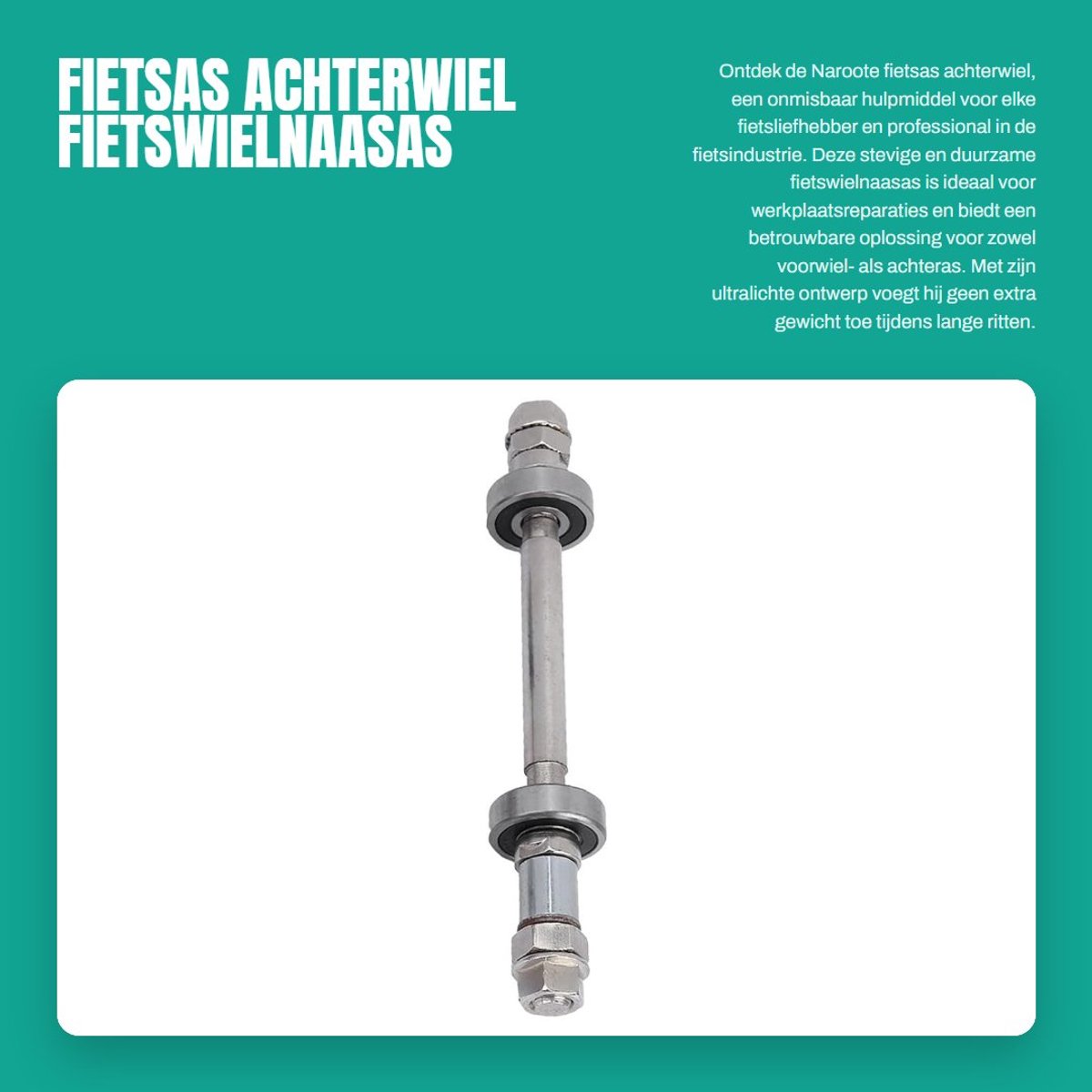 Inovra- Fietsas Achterwiel - Hoogwaardig Metaal - Ultralicht - Eenvoudig te Installeren - Geschikt voor Racefiets/Mountainbike/BMX - Stevig en Duurzaam - Wielnaaf