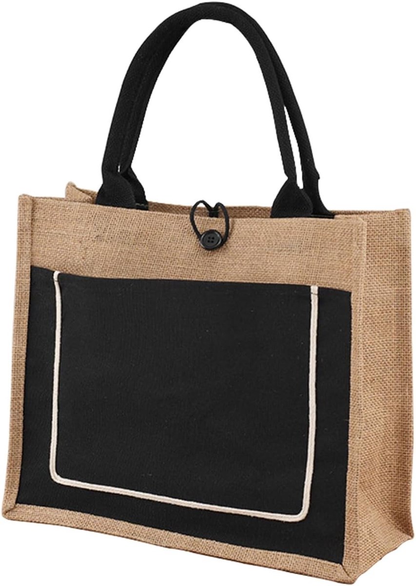 Duurzame Beige Katoenen Tote Bag voor Herbruikbaar Winkelen, Persoonlijke Jute Tas voor Vrouwen en Mannen, Ideaal voor Strand, Reizen en Boodschappen