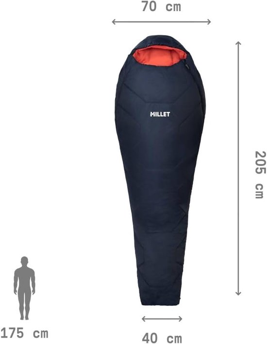 Dames Slaapzak - Synthetische Slaapzak - Kamperen en Wandelen - Waterafstotend en Ademend - 215 x 75 cm - Blauw — afbeelding 5