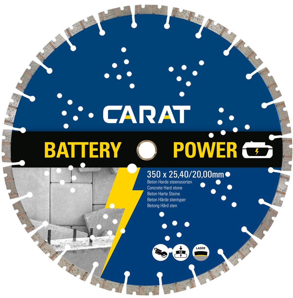 Carat Diamantzaag Universeel 350x25,4mm Battery Power - CBP3504200