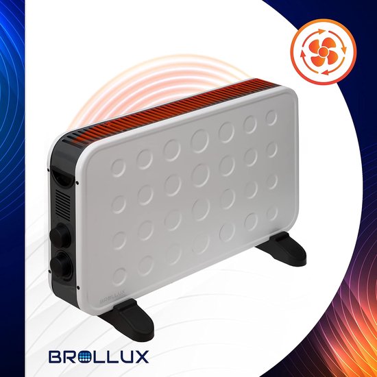 Elektrische Kachel - Mobiele Verwarming - Ruimte Verwarmen - Met Ventilator - 2000 Watt - Wit — afbeelding 4