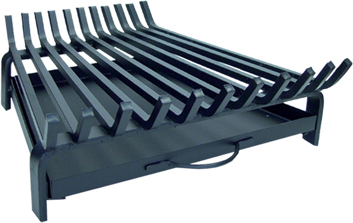 Vuurrooster Met Lade - Grillrooster Bakplaat - Buiten Koken - Makkelijk Monteren - 46 x 36 cm - Zwart