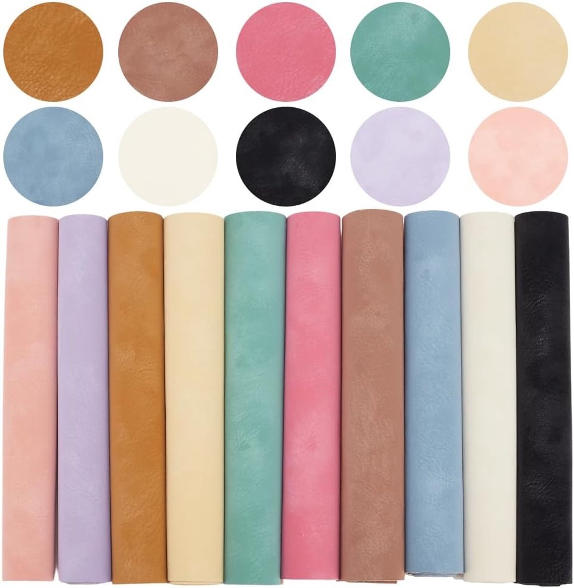 Kleurige faux suede vellen van 33 x 20 cm voor ambachtelijke DIY projecten, waterdicht microvezel en synthetisch leder