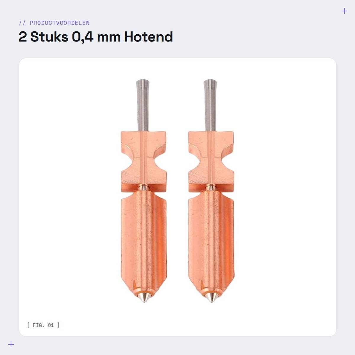 Dailygoods- Mondstuk 0,4 mm - Hotend Vervanging - Geheel Metalen - Snel Verwijderbaar - Verbeterde Koelefficiëntie - Eenvoudige Installatie