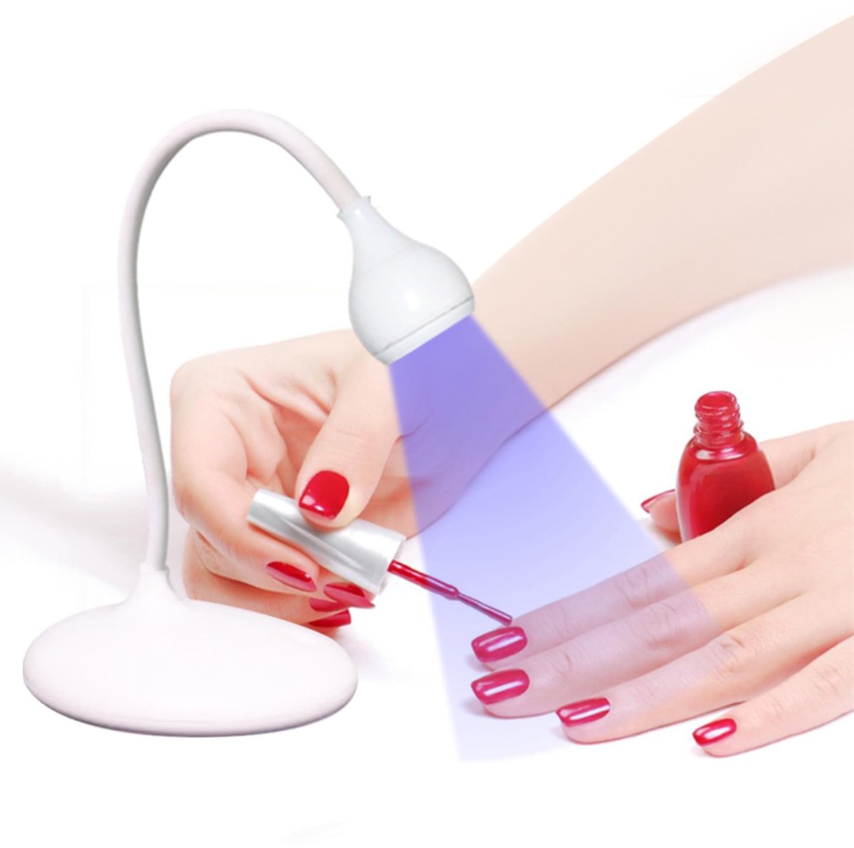 Dailygoods- UV-Lamp 360 Graden Draaibaar - Zwanenhals - Flexibele LED-Nagellamp - 3 Helderheidsniveaus - Perfecte Nagels - Kwaliteitsproduct