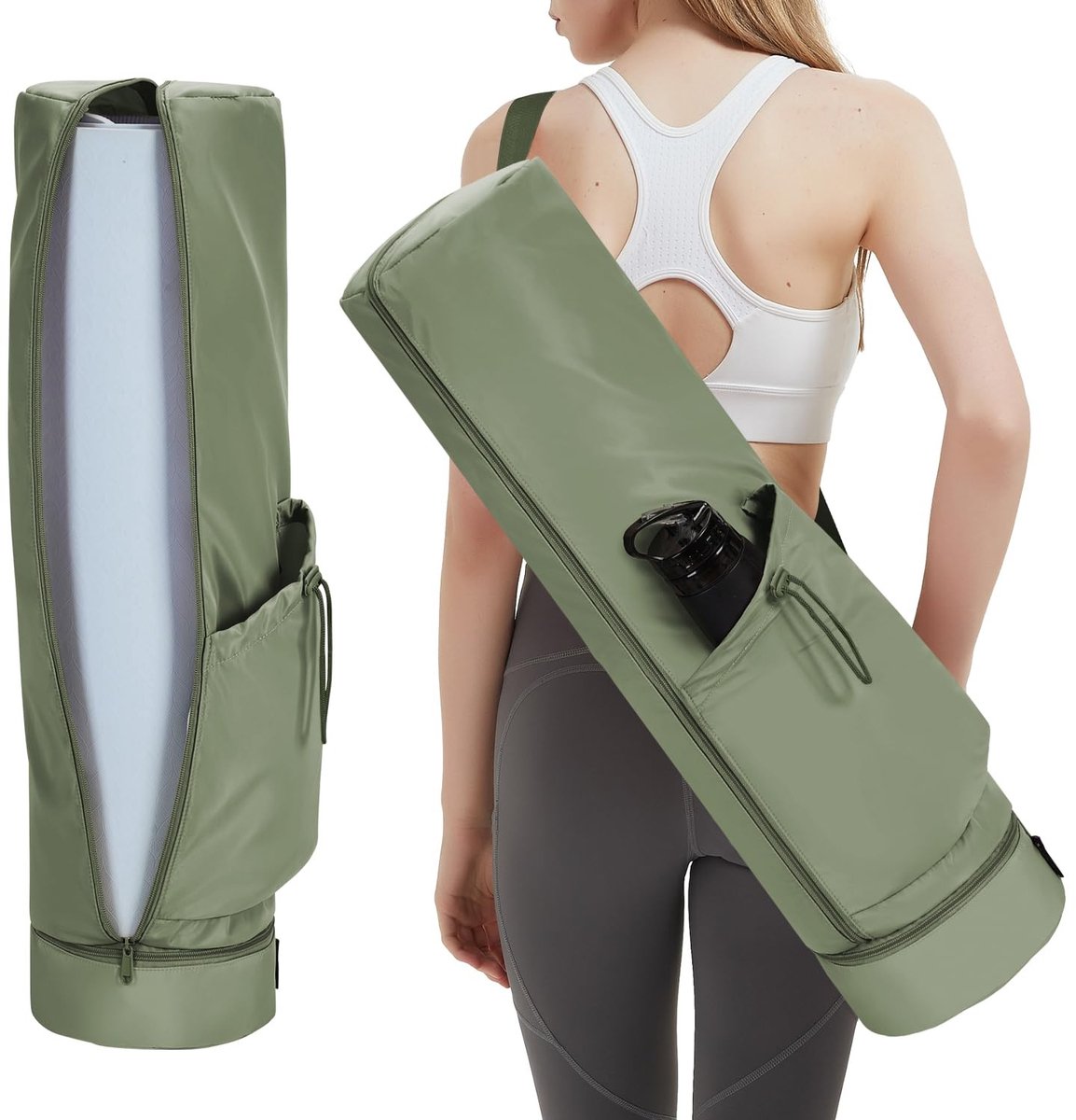 Dailygoods- Yogamat - Extra dik - Yogamat tas - Draagriem - Praktische opberg - Nat vak - Ruime yogatas 70 x 18 cm - Yogatassen