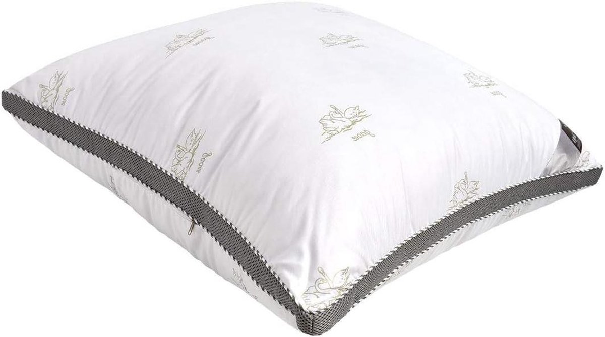 Driekamer hoofdkussen - Microvezel kussen - Comfortabel slapen - Aanpasbare hoogte - 80 x 80 cm - Wit