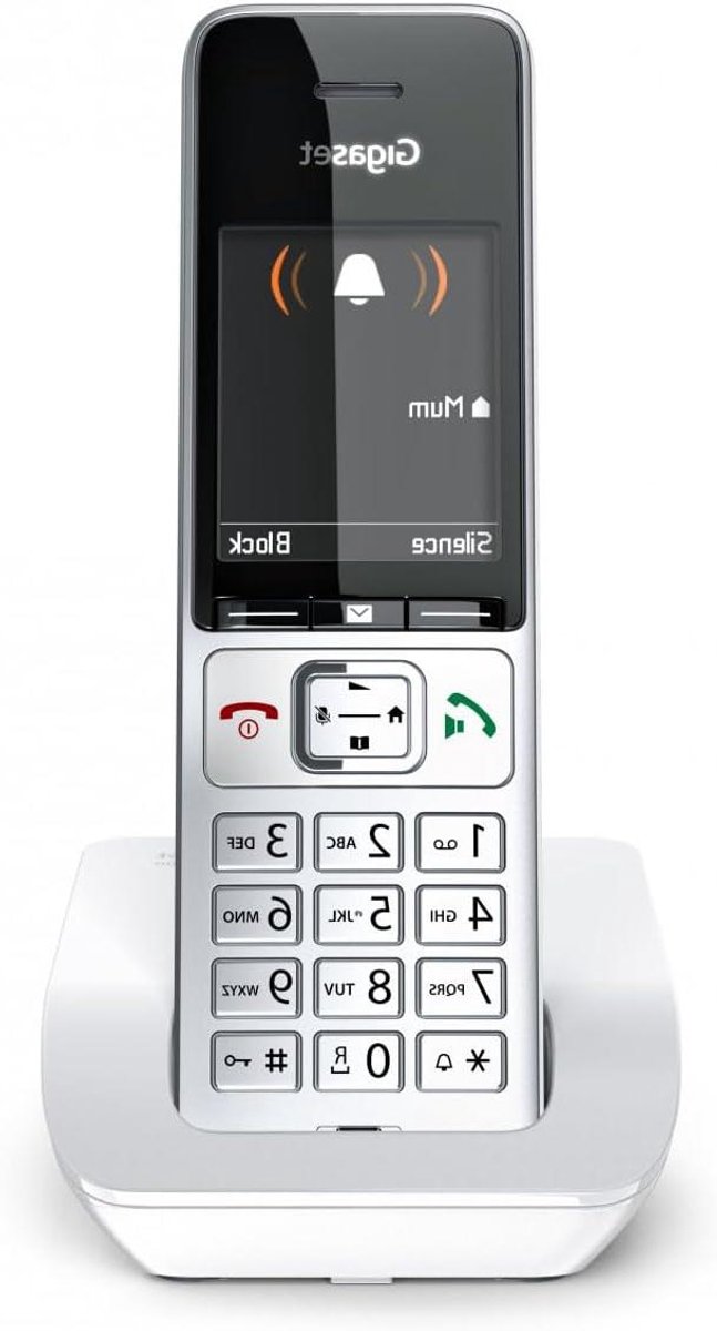 Draadloze Telefoon - Huistelefoon - Bellen Thuis - Groot Kleurenscherm - 200 Nummers - Zilverwit