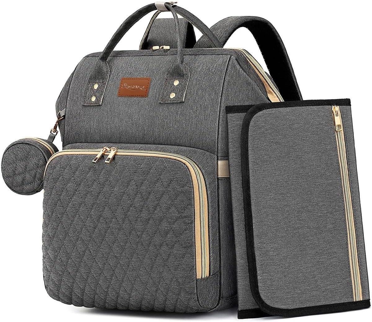 Babyluiertas - Mama en Papa Tas - Baby Verzorging - 16 Vakken & Waterdicht - 35L Capaciteit - Grijs