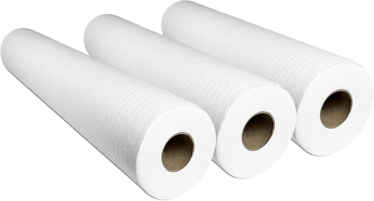 Rol Ligpapier - Vliesstof Papier - Massage Behandelingen - Zeer Absorberend - 60 cm x 40 m - Wit