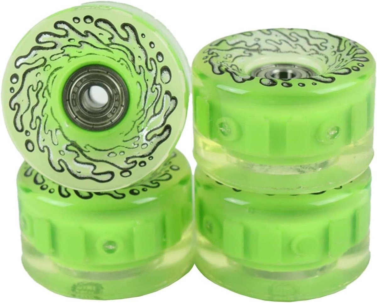 Skateboard Wielen Cruiser Wielen Soepel Rijden Zelf Oplichtend 60 Millimeter Helder