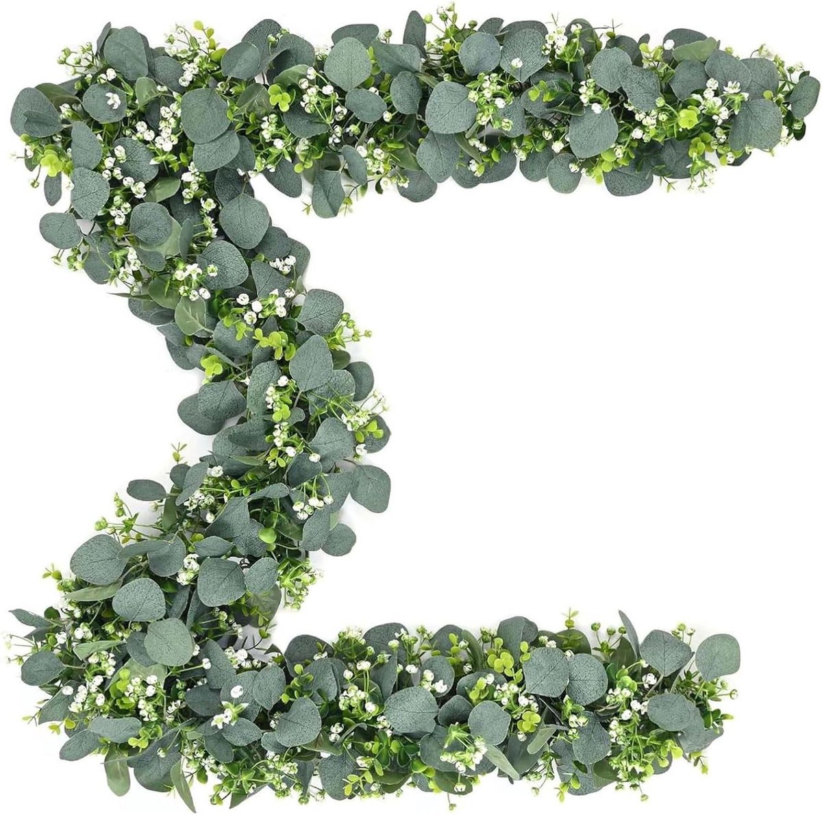 Kunstslingers Eucalyptus - Nep Planten - Woon Decoratie - Handgenaaide Bladeren - 1.8 Meter - Groen
