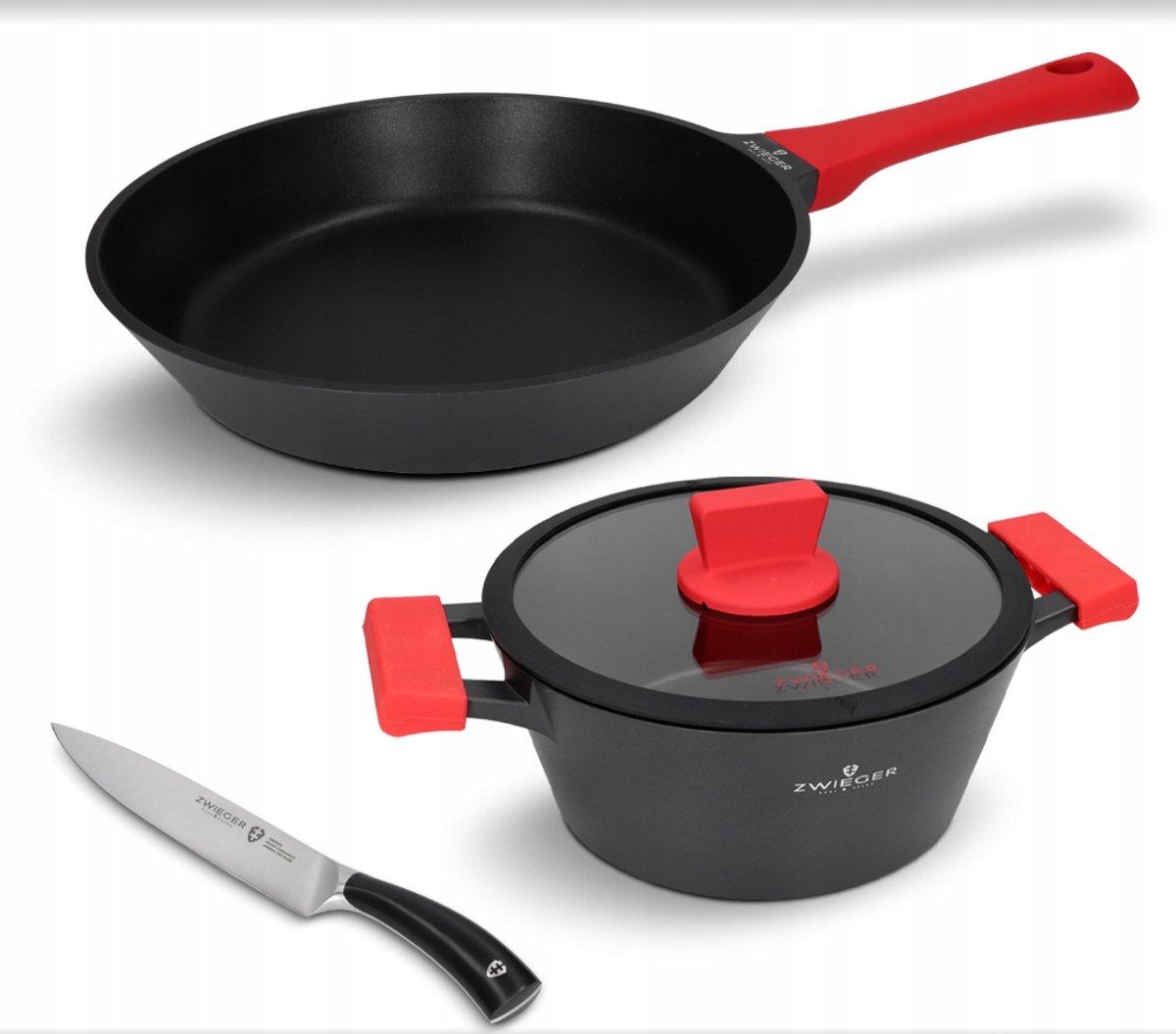 Zwieger Obsidian Kookset: Pan, Pan & Mess (4 Delen)