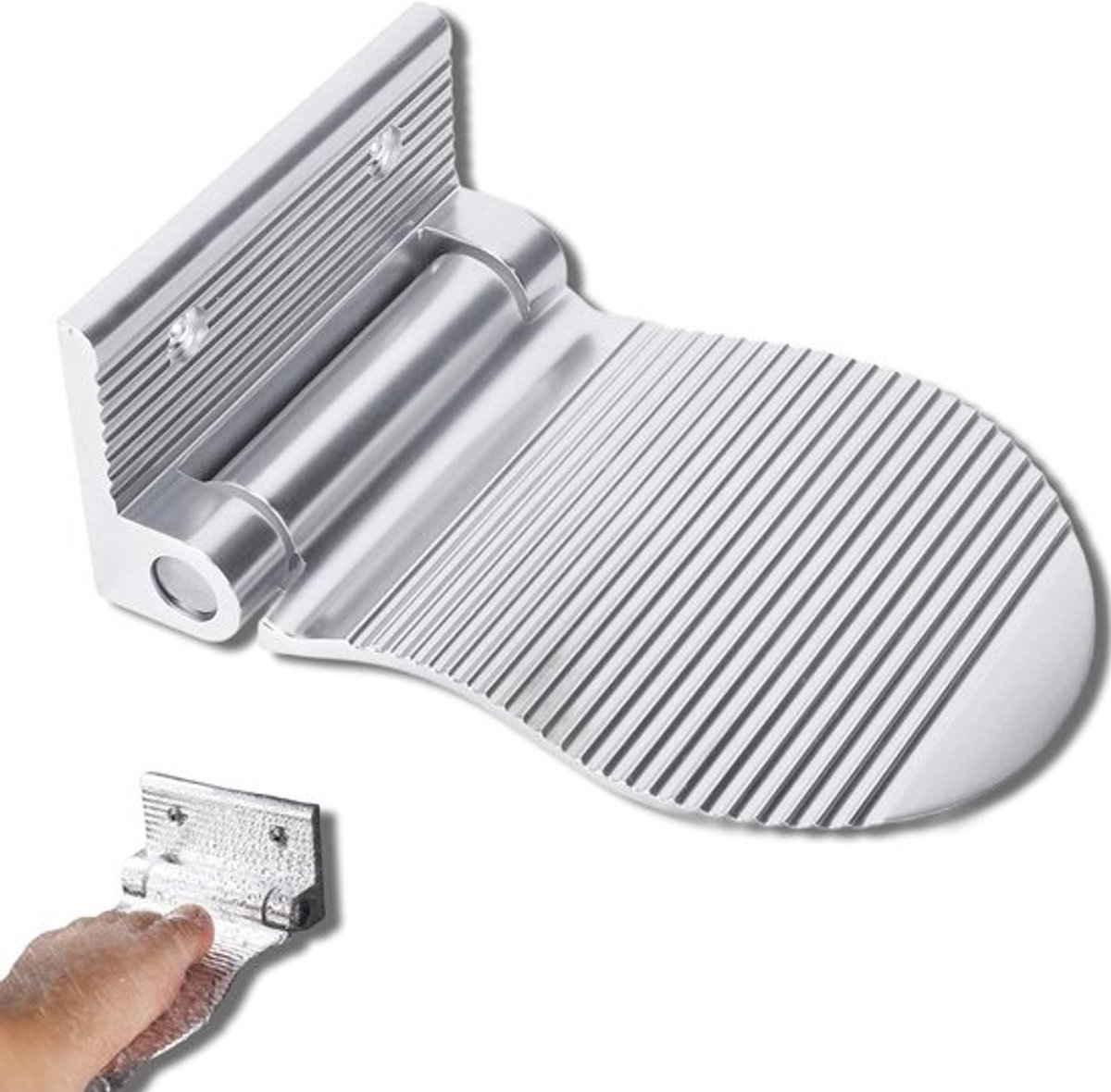 Verstelbare Voetsteun voor Douche, Muurbevestigde Antislip Voetpedalen voor Badkamer en Hal, Ruimtebesparend Design