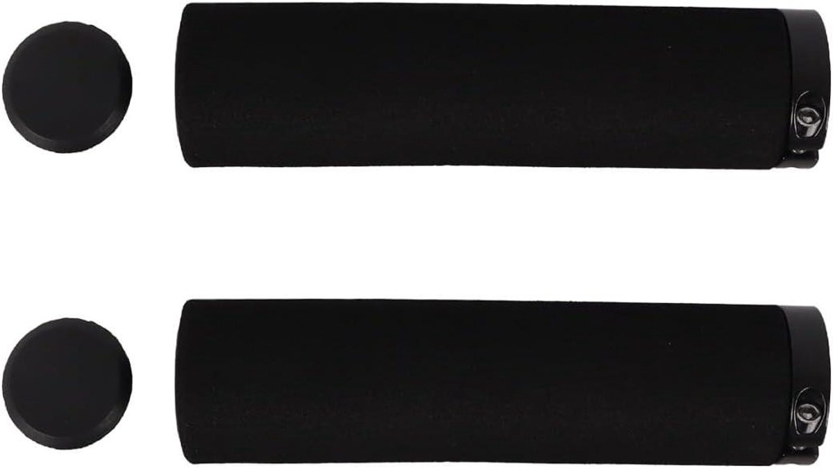 Stuurgrepen Fiets - Handvatten MTB - Comfortabel Fietsen - Schokabsorberend Schuim - 2 stuks - Zwart