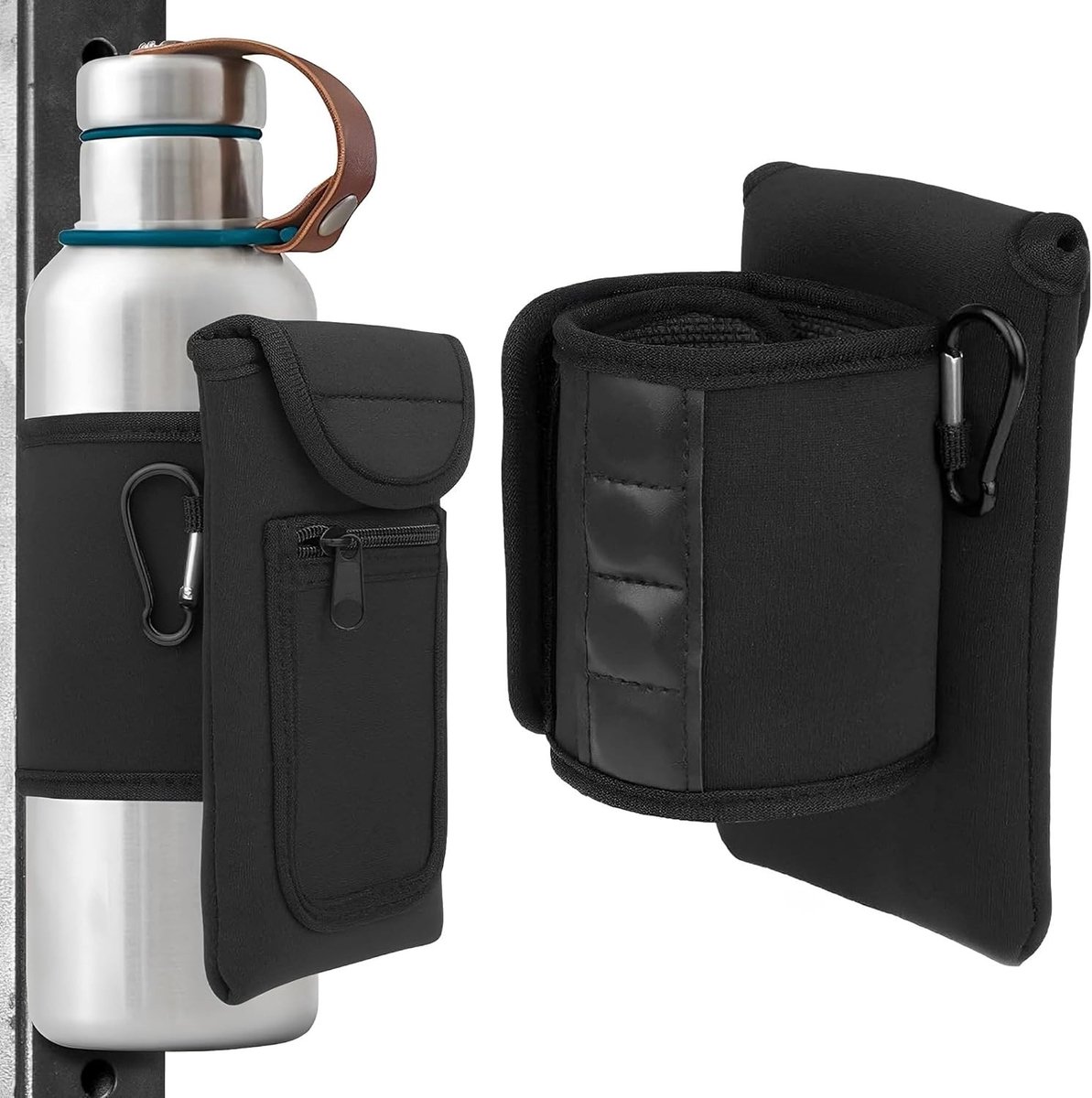 Magnetische Fitness Tas - Zwart - Sporttas met Magnetische Beker Houder - Voor Outdoor Sport en Fitness