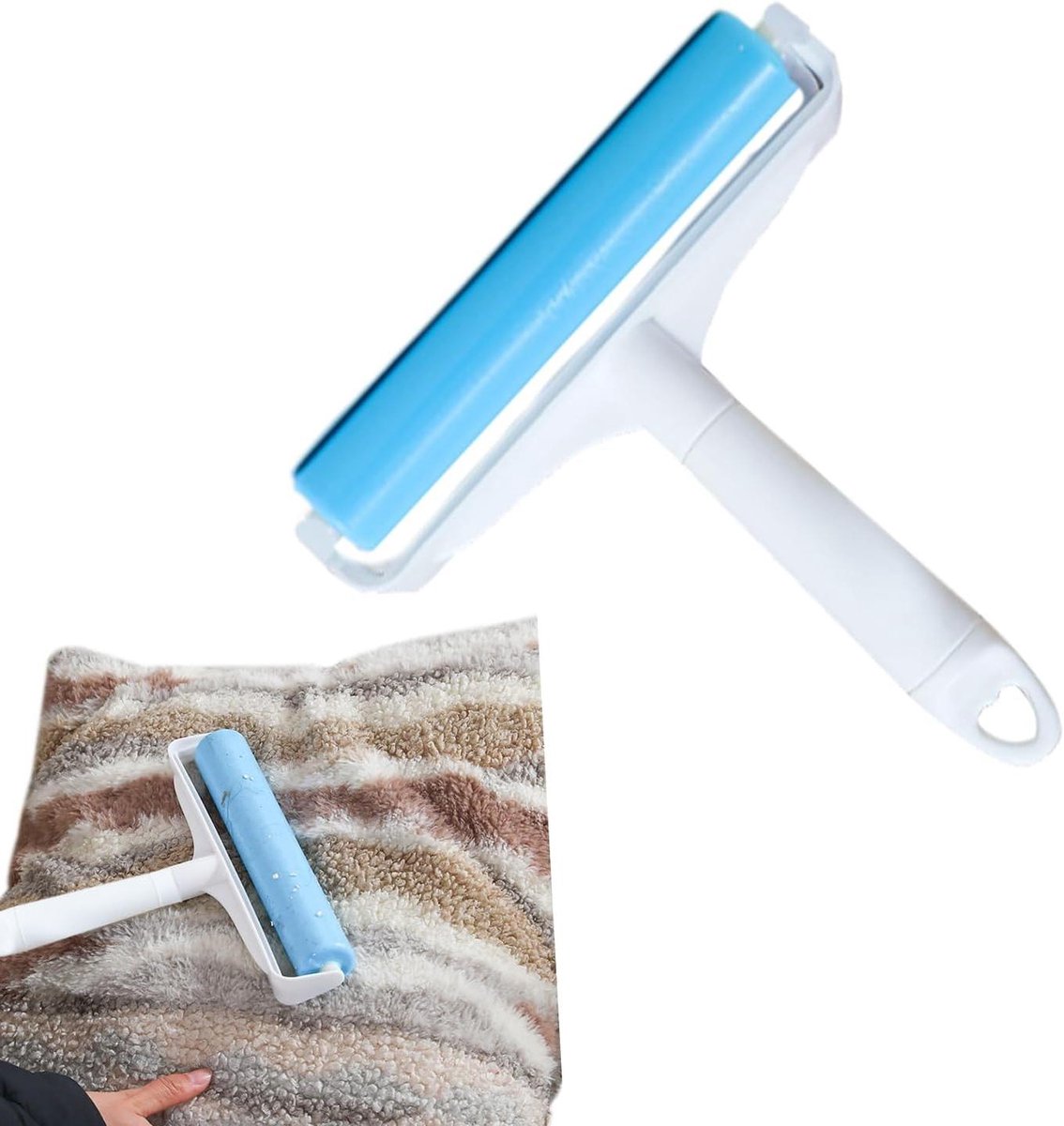Plakroller - Haarverwijderaar - Vacht verwijderen - Extra plakkerig - Lang model - Blauw