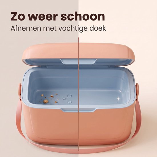 Cheqo® Koelbox - Draagbare Koelbox zonder Stroom - Passieve Koelbox - Kleine Koelbox met Schouderband - Koelbox voor Camping - Strand - Picknick en Auto - Koeltas - Thermobox - Isolerende Koelbox voor Festival - Roze Lichtgewicht Koelbox van Cheqo — afbeelding 3