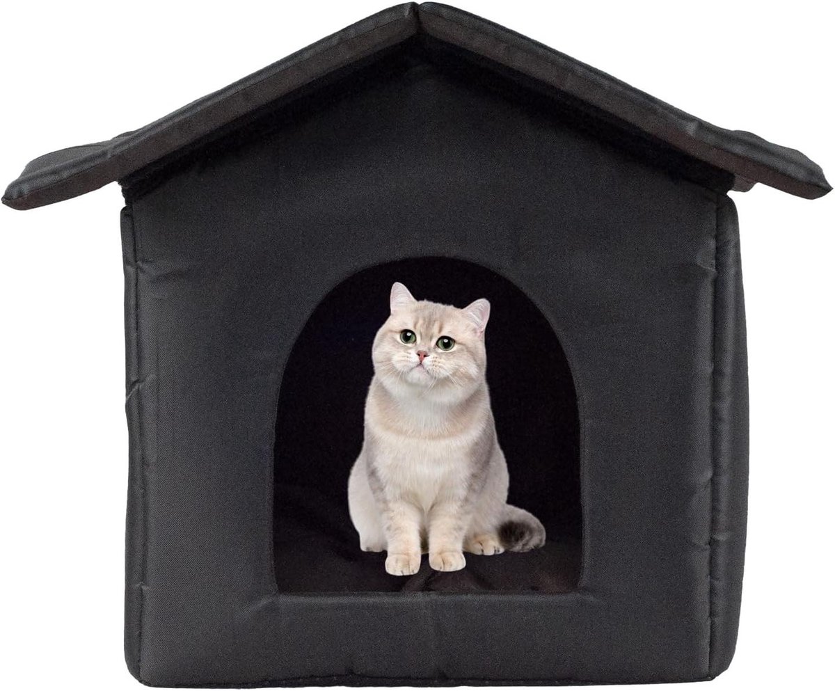 Kat buitenhuis - Buitenkattenhuis - Bescherming huisdier - Weerbestendig ontwerp - 167D x 29B x 167H cm - Grijs