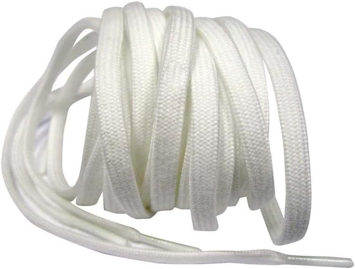 Schaats veters - IJsschoen veter - Veilige sluiting - Sterke lengtevezels - Maat 220 - Wit