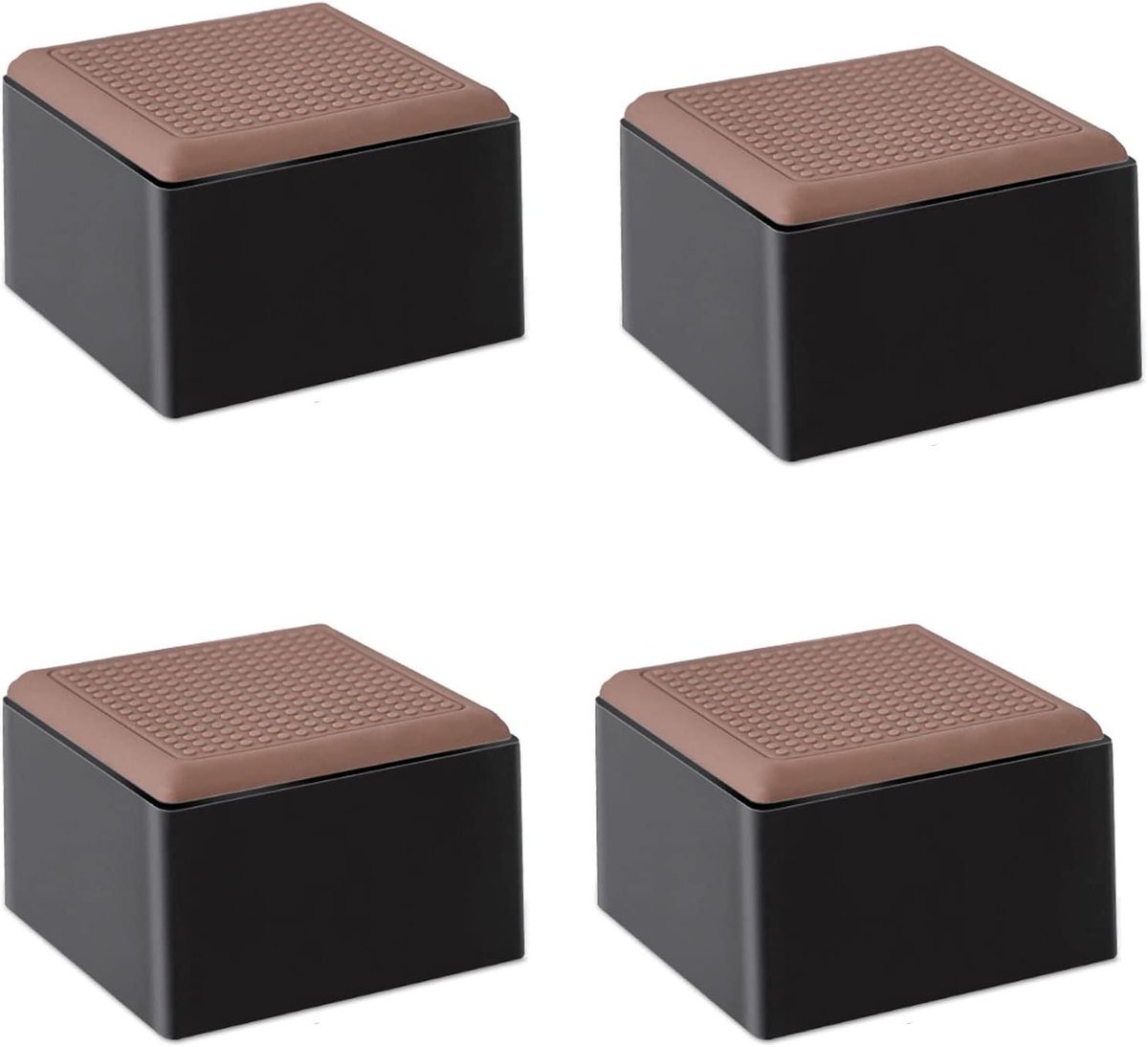 Meubelverhogers - Bedverhogers set - Meubels Verhogen - Instelbare Hoogte - 4 stuks - Zwart