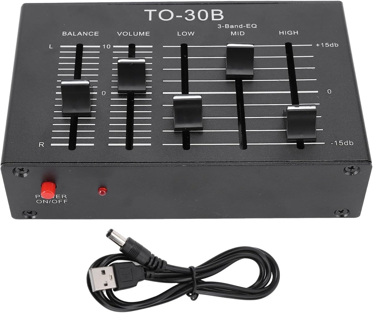Stereo 3-band Equalizer met Hoog, Midden en Laag Geluidsbalans voor HIFI Versterkers en Hoofdtelefoons