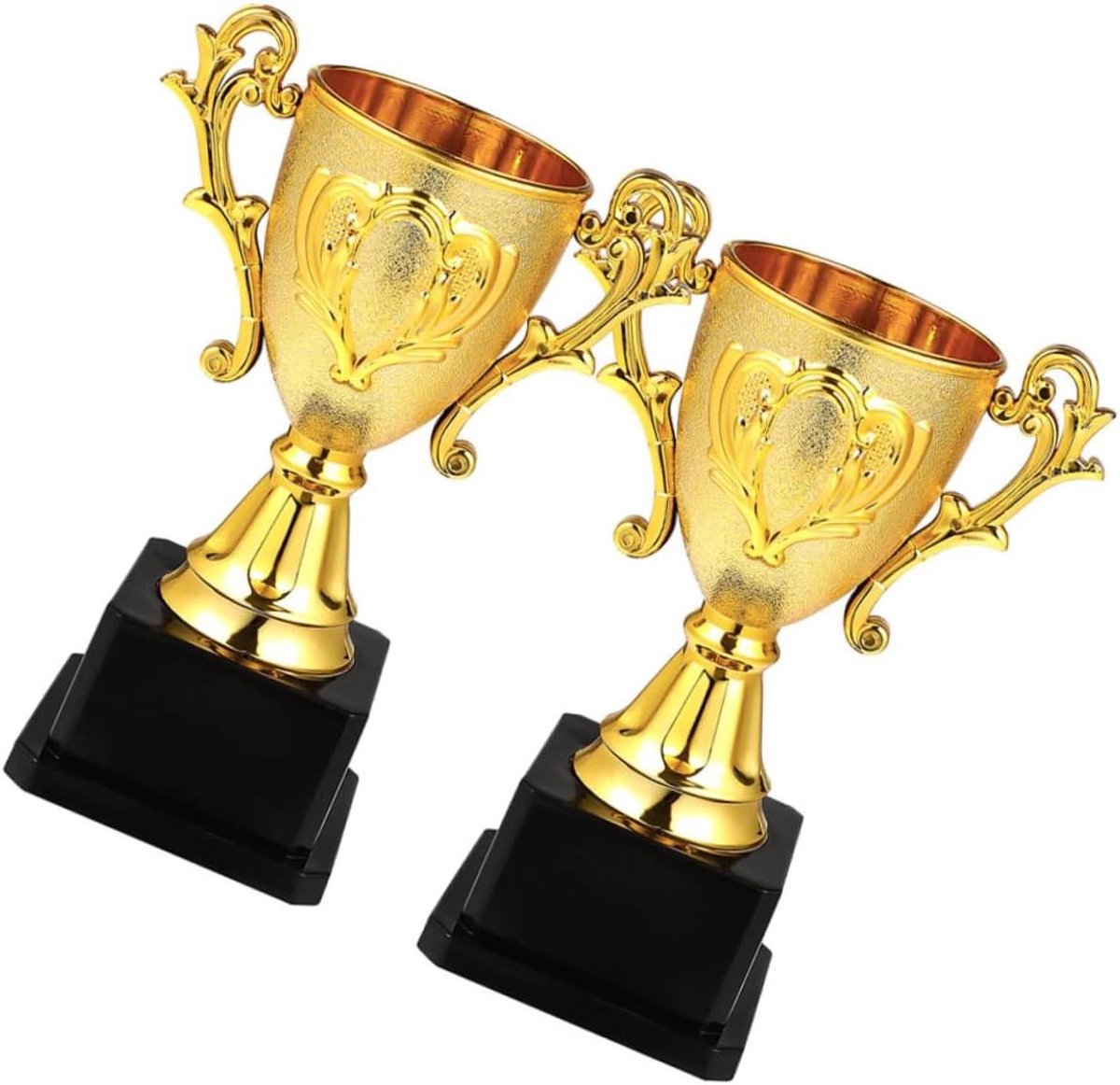 Plastic Trofee Set - Prijzen Bekers - Evenementen Prijzen - Kindvriendelijk Ontwerp - 14.3 cm - Multicolor