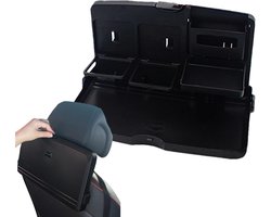 Reistafel Achterbank - Opvouwbaar Dienblad Auto - Kinderen Vermaken - Inklapbaar en Compact - 34 x 20 cm - Zwart