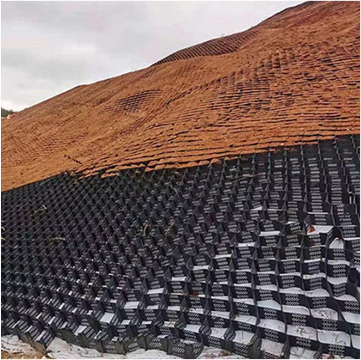 Grindrooster Bodemstabilisatie - Grindmat Geocel - Stabiliseren Ondergrond - Hoge Geocell Structuur - 5 cm Hoog - Zwart