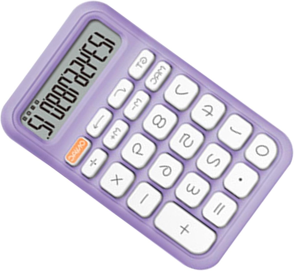 Rekenmachine 12-cijferig - Draagbare calculator - Dagelijkse berekeningen - Groot display - 16 x 10 x 3 cm - Paars