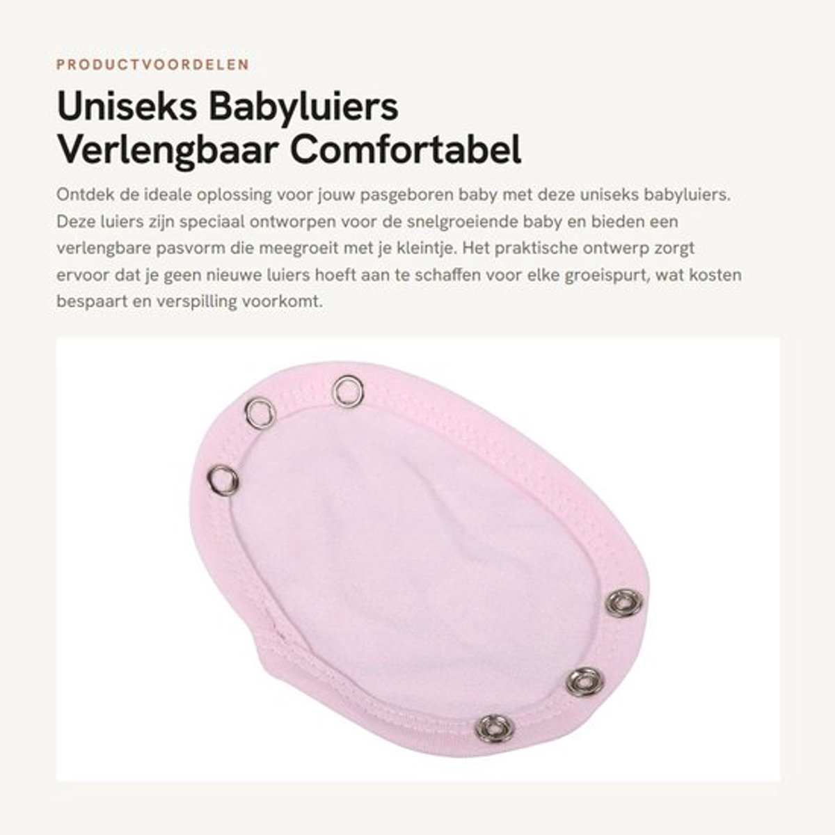 Babyluiers 5 Stuks - Verlengbaar - Uniseks - Zacht Katoen - Ademend - Comfortabel Beha-Design - Luiers