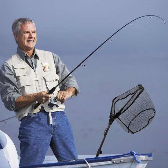 Schepnet Vis - Vangnet Visgerei - Vis Vangen - Opvouwbaar Telescoop - 90 cm - Meerkleurig — afbeelding 3