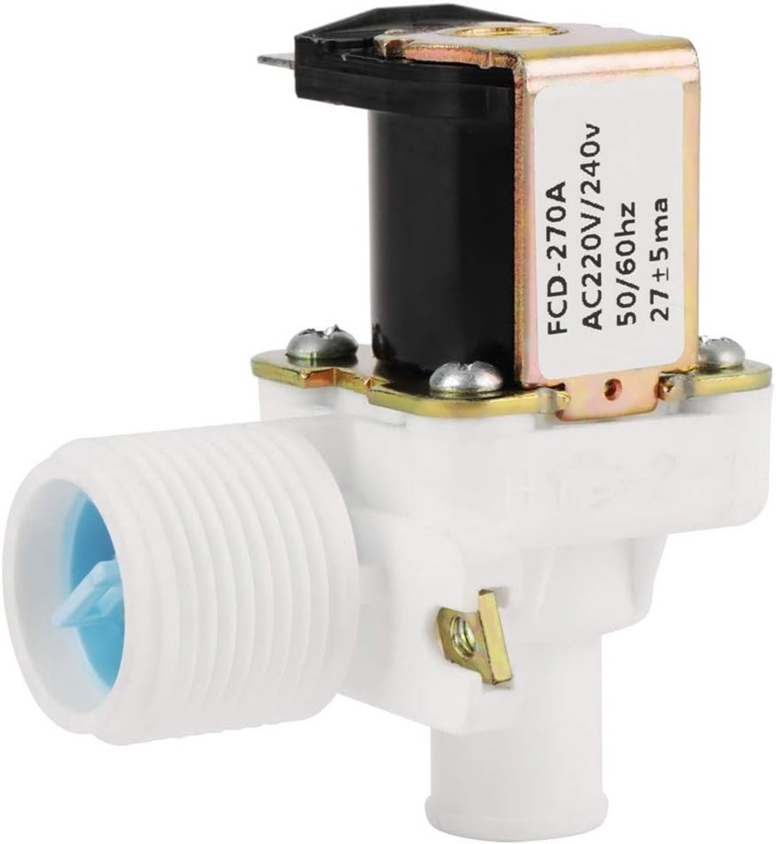 Waterinlaatventiel 3/4" voor Wasmachine, Elektrisch Solenoid Ventiel AC 220V/240V, Hoogwaardige Kwaliteit en Betrouwbaarheid