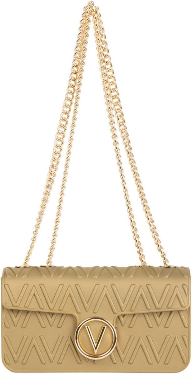 Schoudertas - Handtas Dames - Dagelijks Gebruik - Bubble Flap Design - 40 x 36 x 24 cm - Goudkleurig
