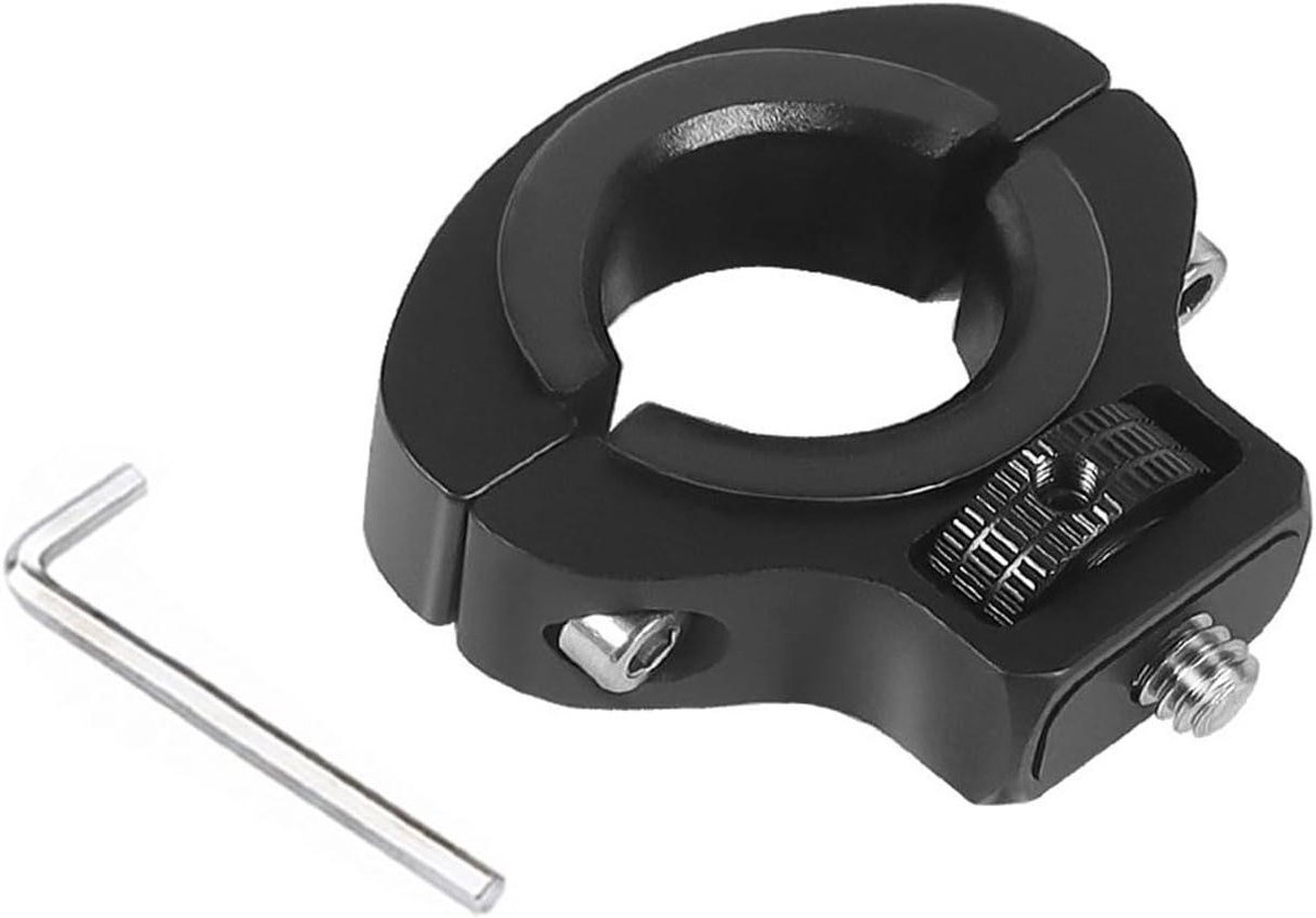 Fiets Camera Clip - Stuur Mount - Opnemen Fietsrit - Verstelbare Klem - 22-32mm - Zwart Rood