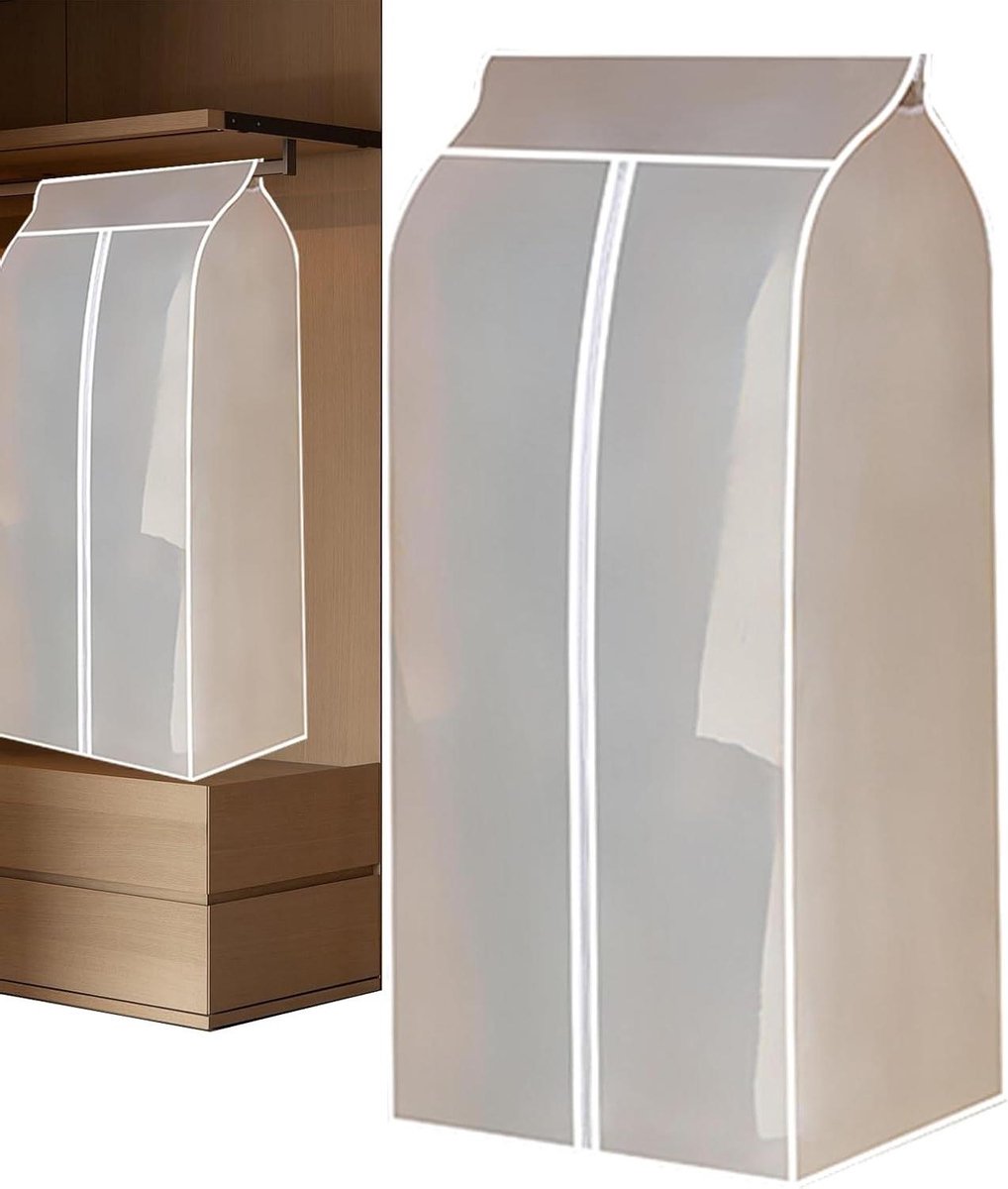 Kledinghoezen - Kledingbeschermers Opbergzakken - Garderobe Organisatie - Kreukvrije Opslag - 50x60x120 cm - Transparant