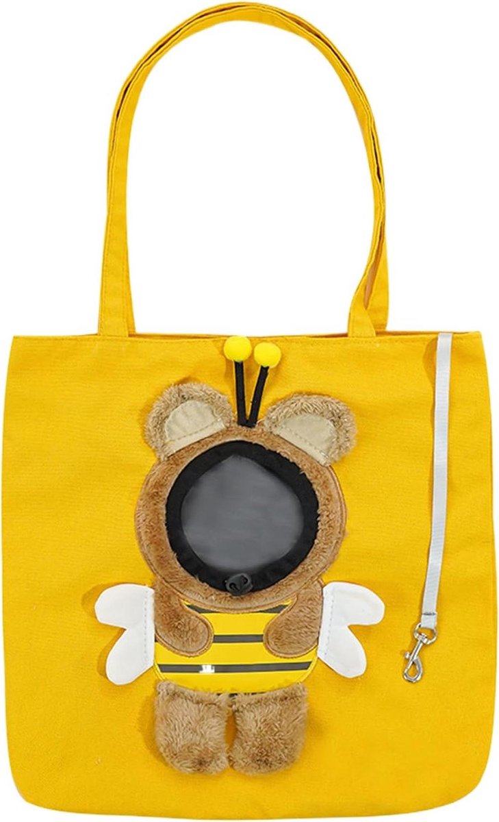 Hondentas - Draagtas Kitten - Reizen met Huisdier - Geoptimaliseerde Ventilatie - 44x44x2 cm - Zwart