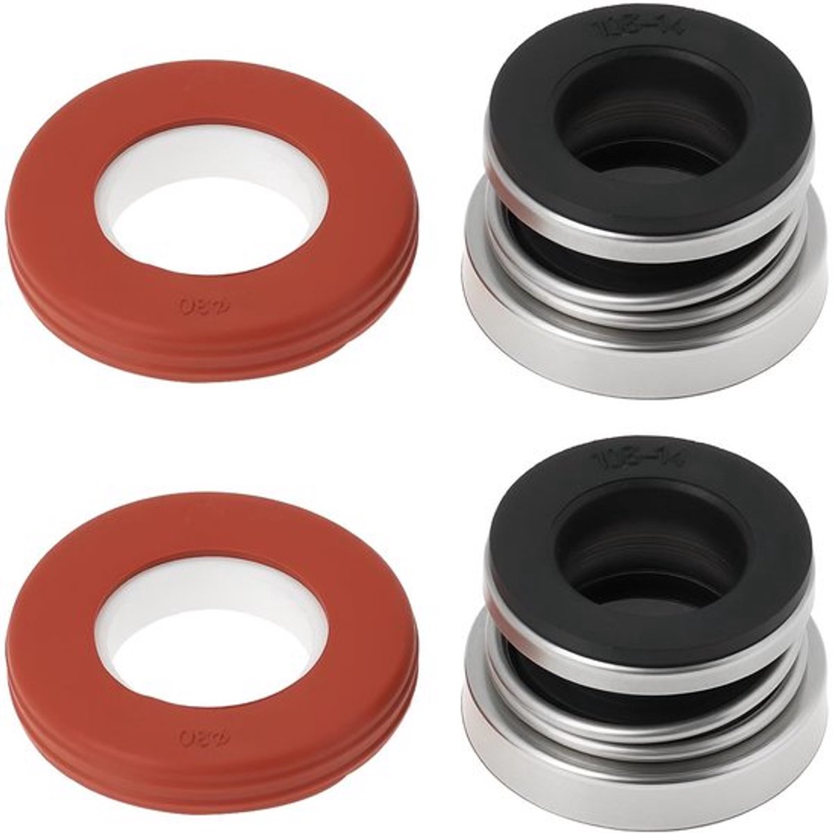 Rubber Afdichting 14mm - Waterpomp Afdichting - Mechanische Afdichting - Oliebestendig - Slijtvast - Hoge Temperatuur Bestendig - Afdichtring