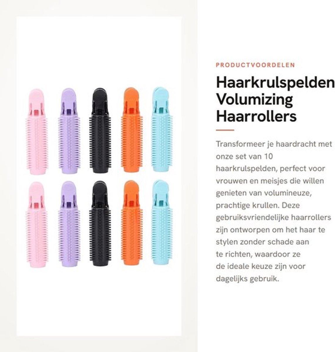 Haarkrulspelden 10 Stuks - Haarrollers - Haarwortel Clip - Volumizing - Styling Tool - Eenvoudig te gebruiken