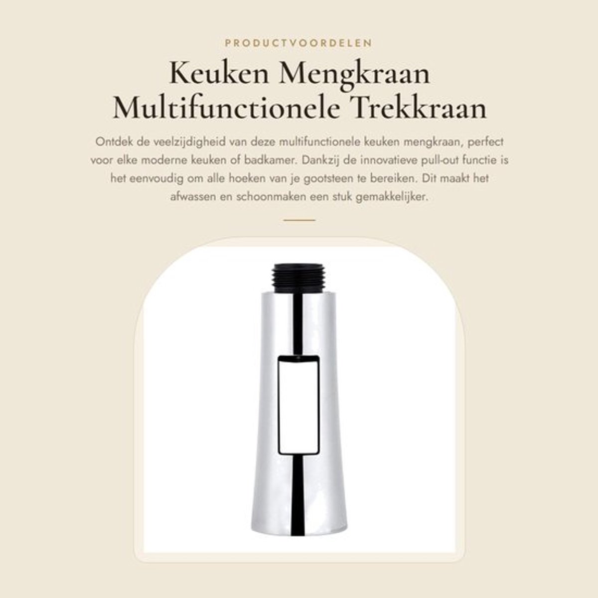 Keukenkraan Pull-out Functie - Multifunctionele Kraan - Waterbesparend - Eenvoudig te Installeren - Corrosiebestendig - ABS Constructie