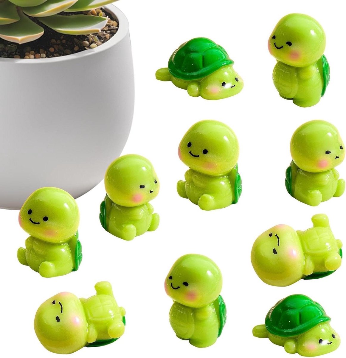 Miniatuur Schildpadden - Kleine Schildpadjes - Tuindecoratie - Waterdicht Ontwerp - 10 Stuks - Multicolor