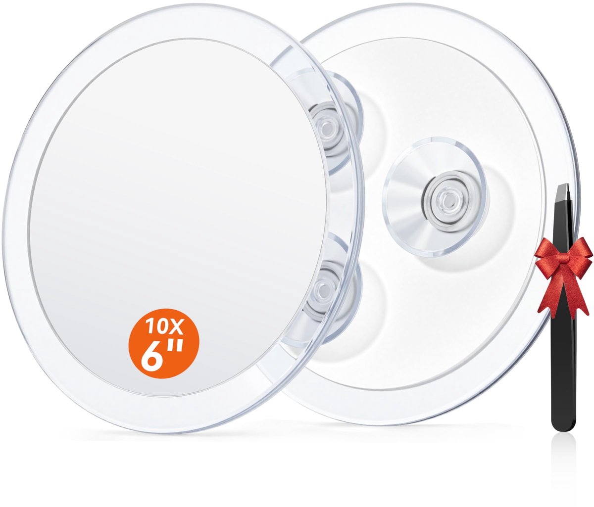 Schminkspiegel met 10x vergroting, 15 cm diameter