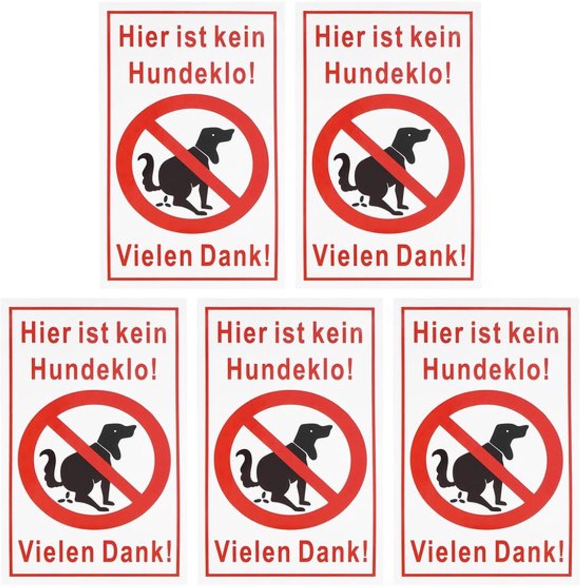 Toiletstickers Waterdicht - PVC Stickers - 250x150mm - Duitse Versie - Waarschuwingssticker - Duidelijke Instructies - Waarschuwingsstickers