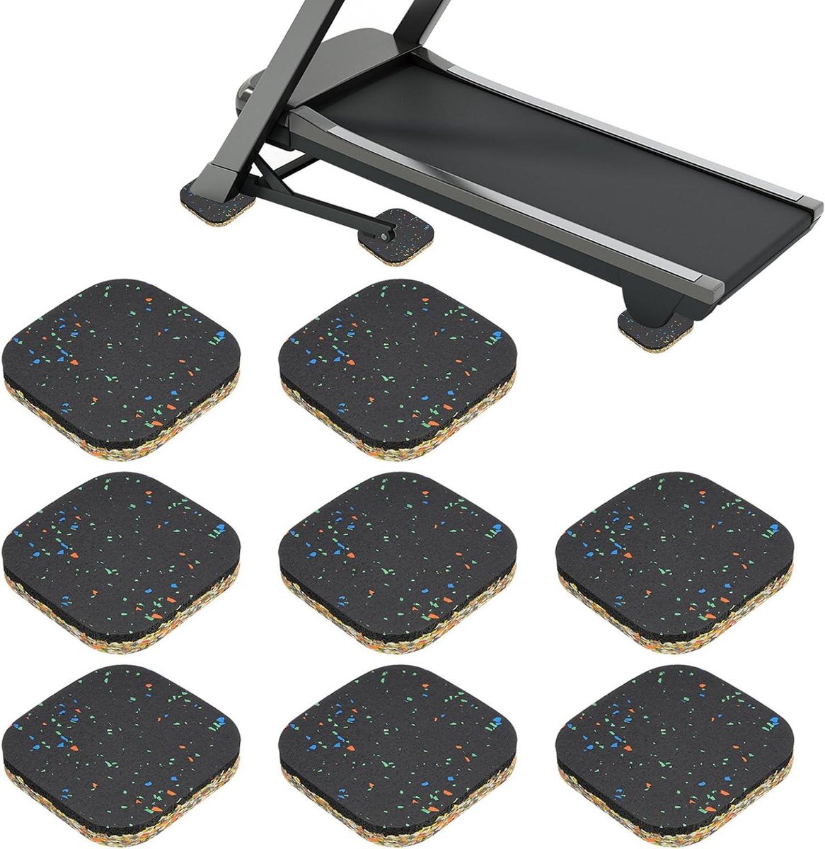 Trillingsdempende Matten - Fitness Matten Geluidsdempend - Apparatuur Beschermen - Hoge Dichtheid Schuim - 10 x 10 x 1.5 cm