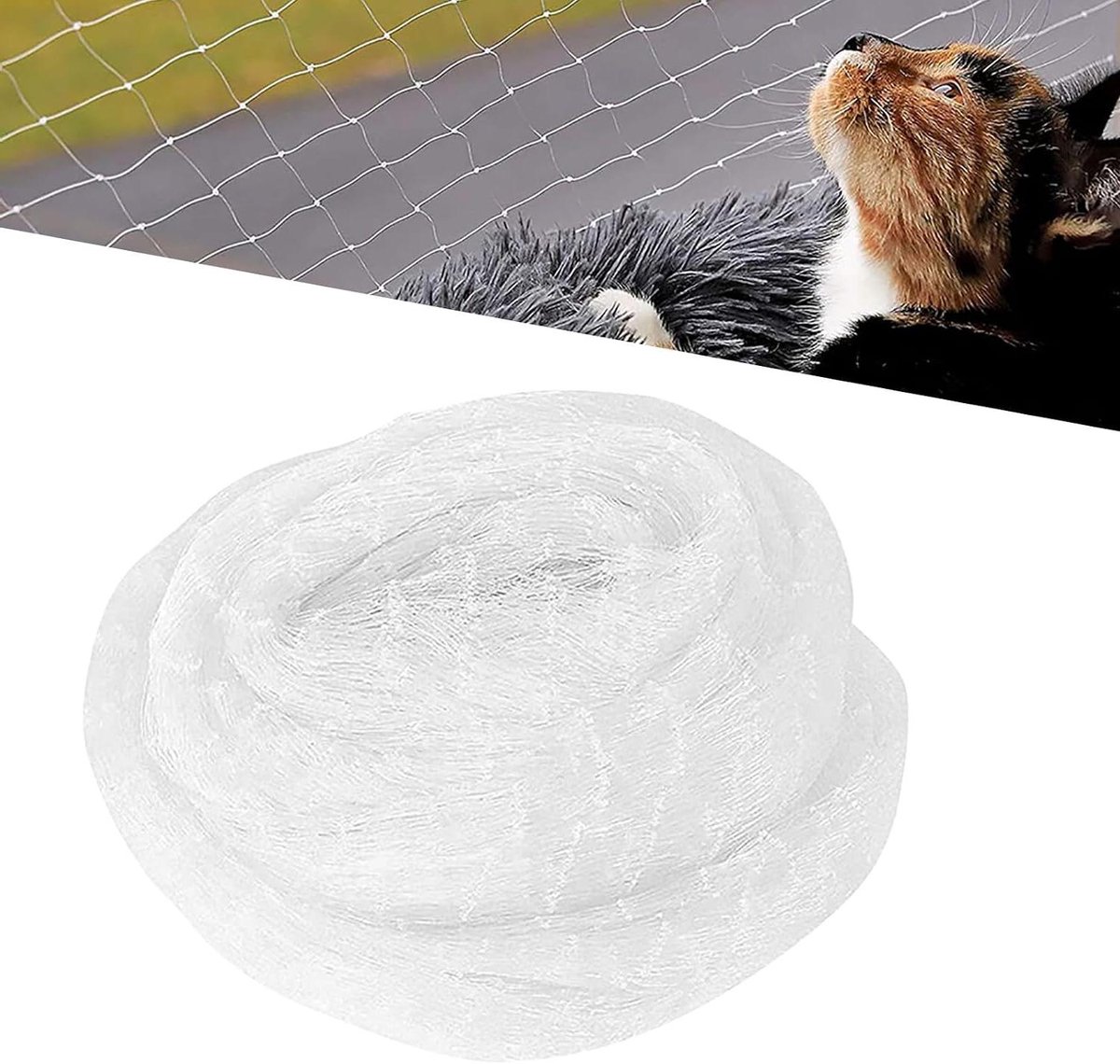 Transparant Kattennet - Kattenbeschermingsnet Balkon - Katten Veilig Houden - Zonder Boren Te Monteren - 3 x 10 m - Transparant
