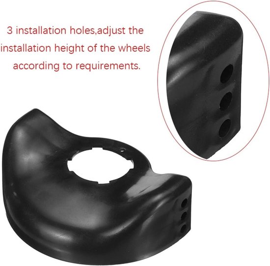 Heggenschaar accessoire - Grastrimmer wielen - Netjes gazonranden - 180 graden draaibaar - 15 cm wielmaat - Zwart — afbeelding 4
